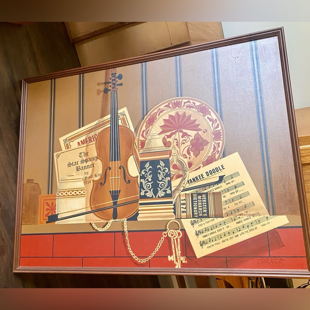 Price Drop- Patriotic Wall Canvas 
Painted by Turner
